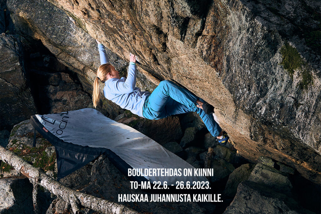 Bouldertehdas on kiinni 22.6.-26.6.2023. Hauskaa juhannusta!