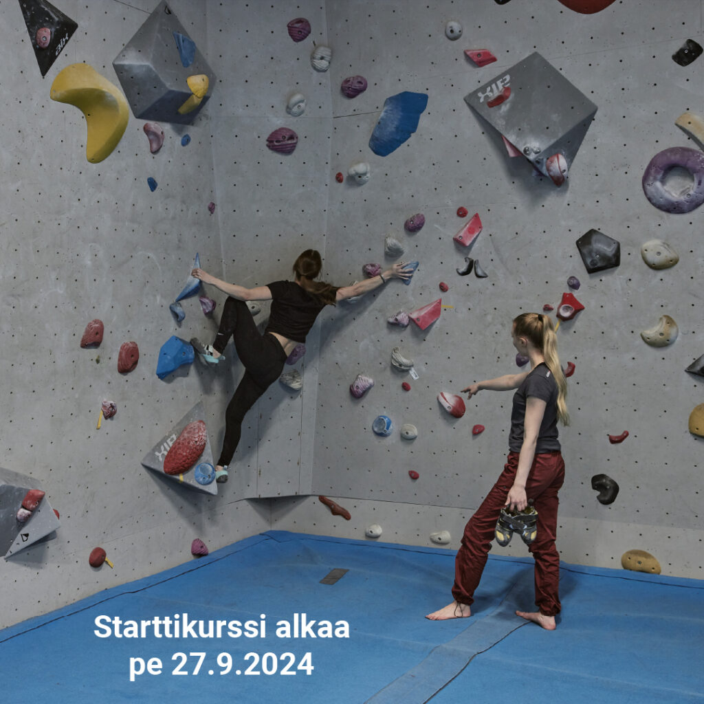 Boulderoinnin starttikurssi alkaa perjantaina 27.9.2024